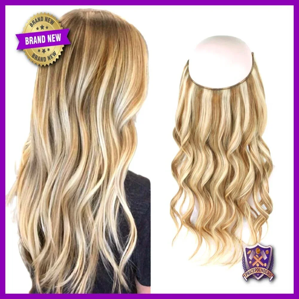 16 Inch 80 Gram Human Hair Extensions with Adjustable Wire and Clips
